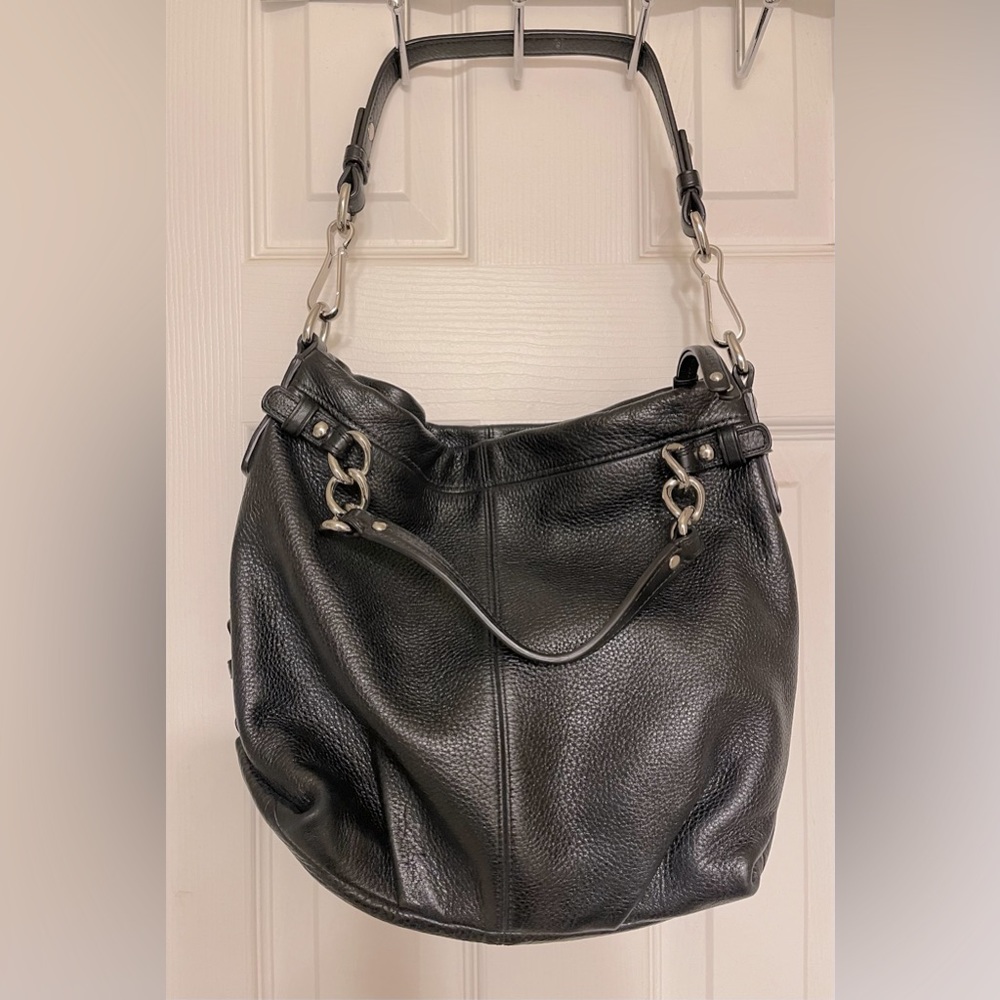 Coach Black Leather Brooke Shoulder Bag